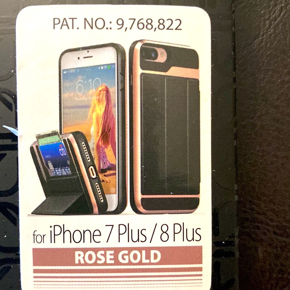 Vena vCommute iPhone 7 Pro / 8 Pro phone case, NEW, color: Rose Gold & Black